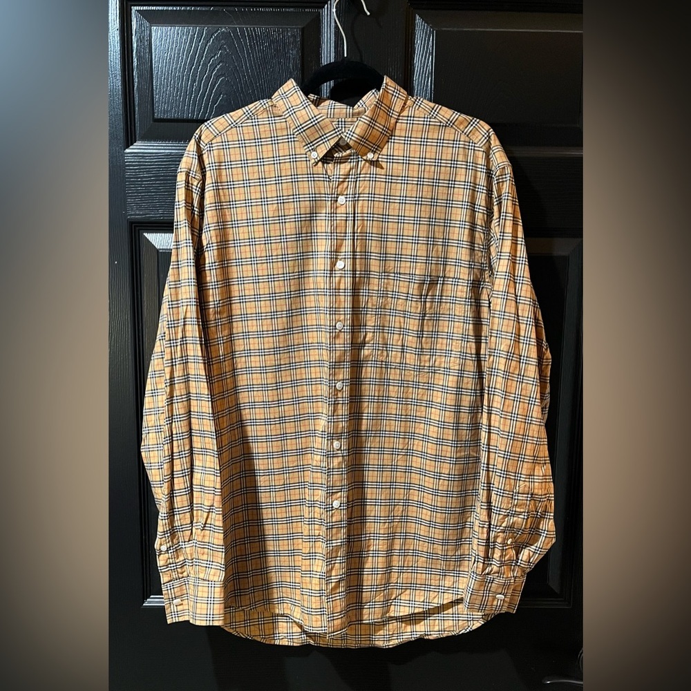 Genuine Burberry Cotton Check Button Down Shirt - Picture 4 of 12